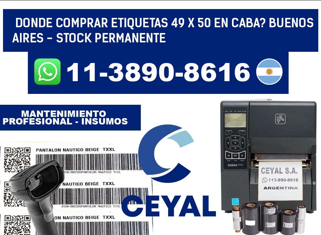 Donde Comprar etiquetas 49 x 50 en CABA? Buenos Aires - Stock permanente
