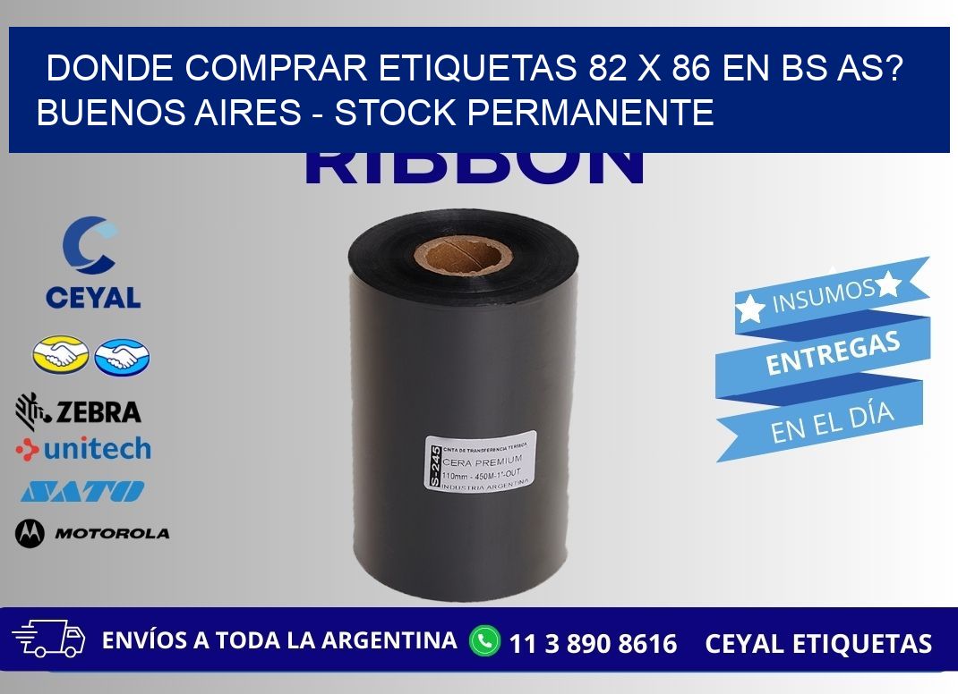 Donde Comprar etiquetas 82 x 86 en BS AS? Buenos Aires - Stock permanente