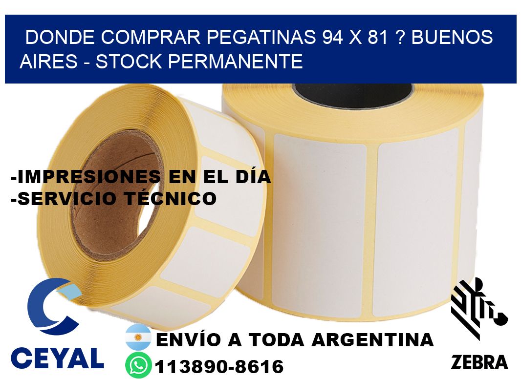 Donde Comprar pegatinas 94 x 81 ? Buenos Aires - Stock permanente
