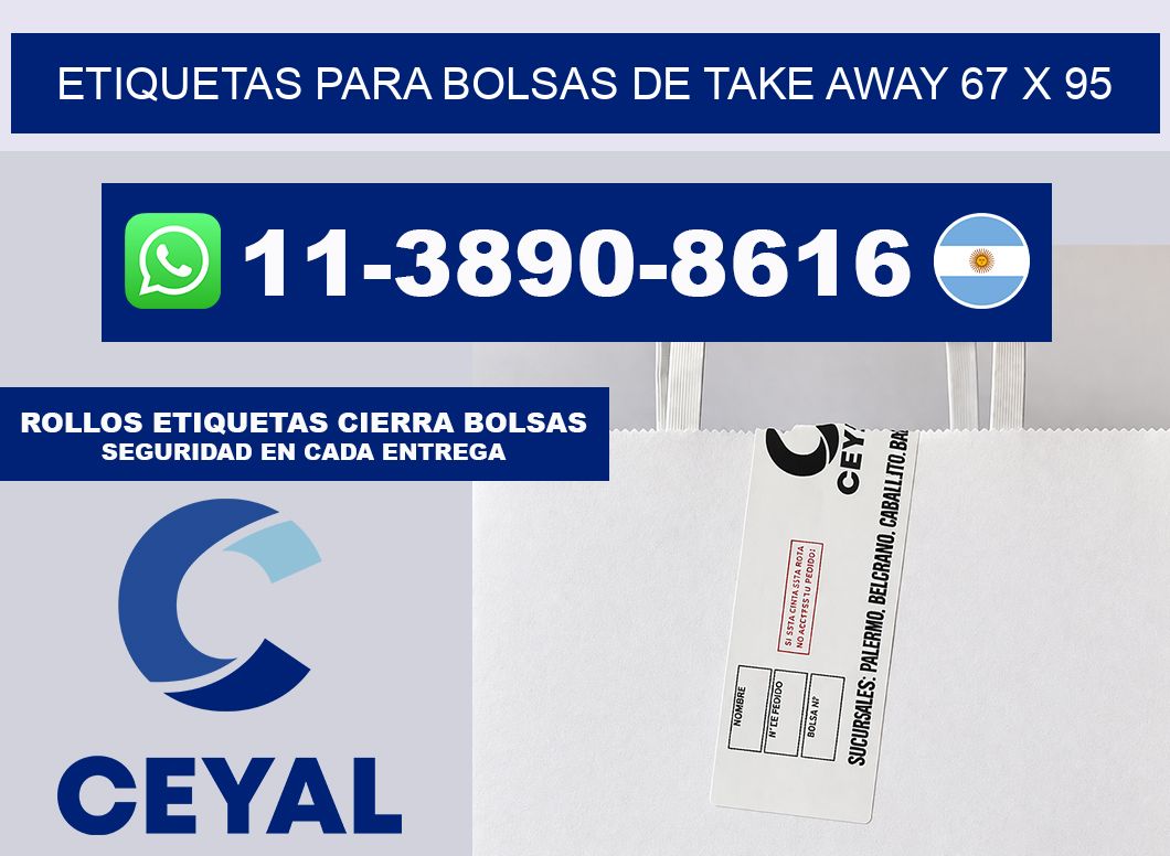 ETIQUETAS PARA BOLSAS DE TAKE AWAY 67 x 95