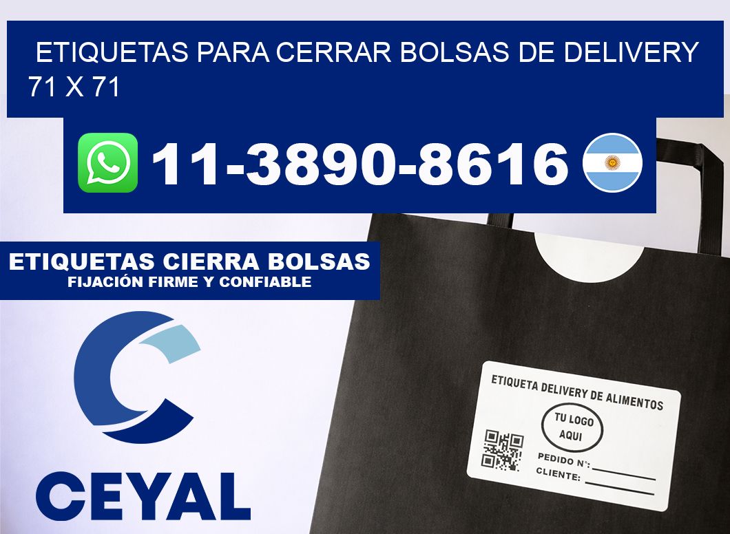 ETIQUETAS PARA CERRAR BOLSAS DE DELIVERY 71 x 71