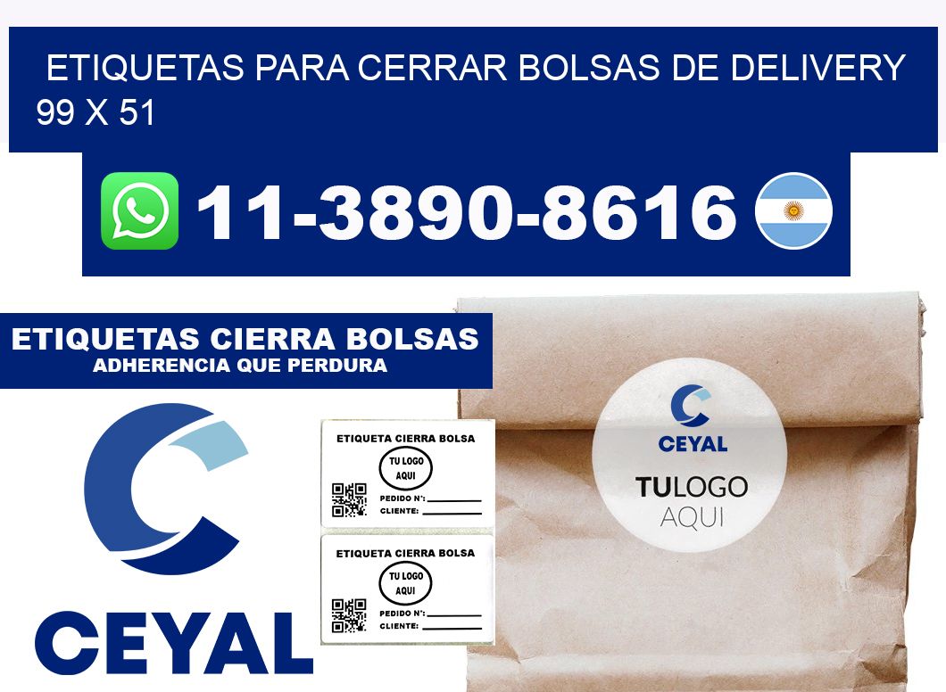 ETIQUETAS PARA CERRAR BOLSAS DE DELIVERY 99 x 51
