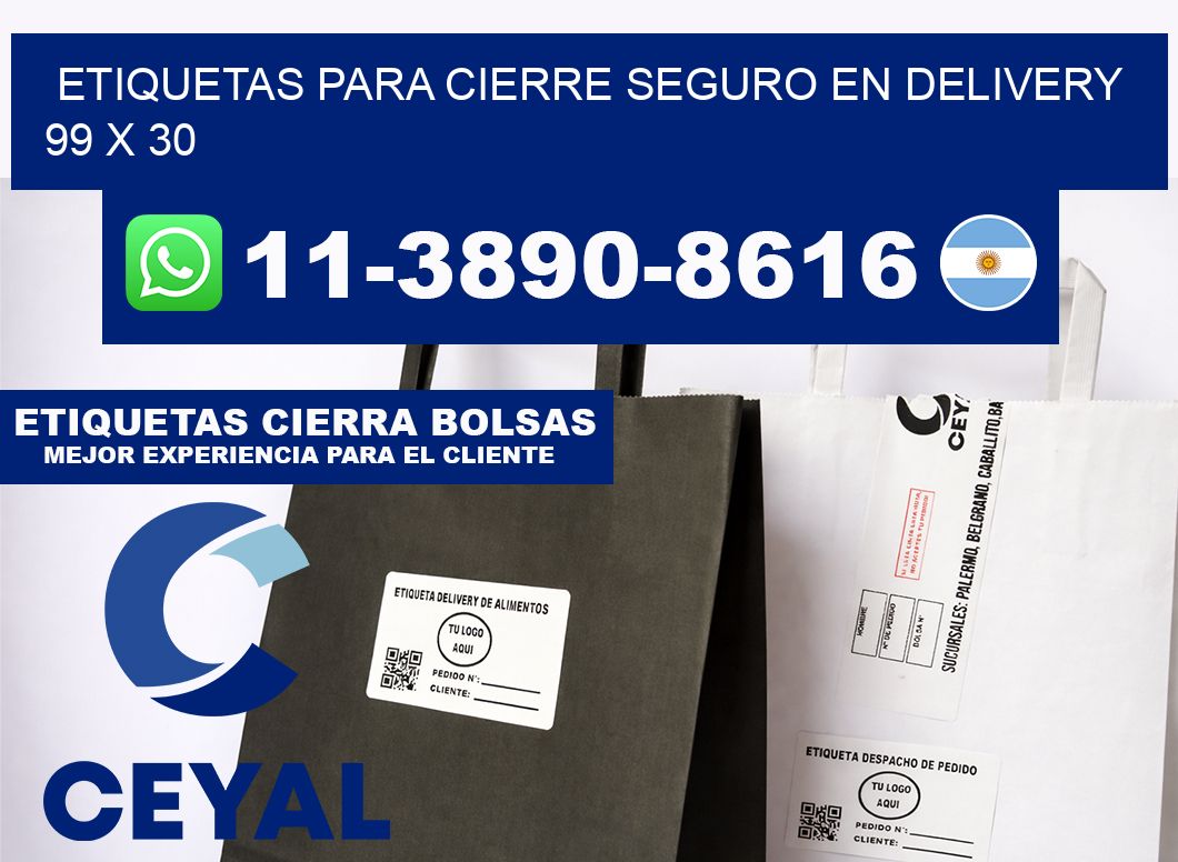 ETIQUETAS PARA CIERRE SEGURO EN DELIVERY 99 x 30
