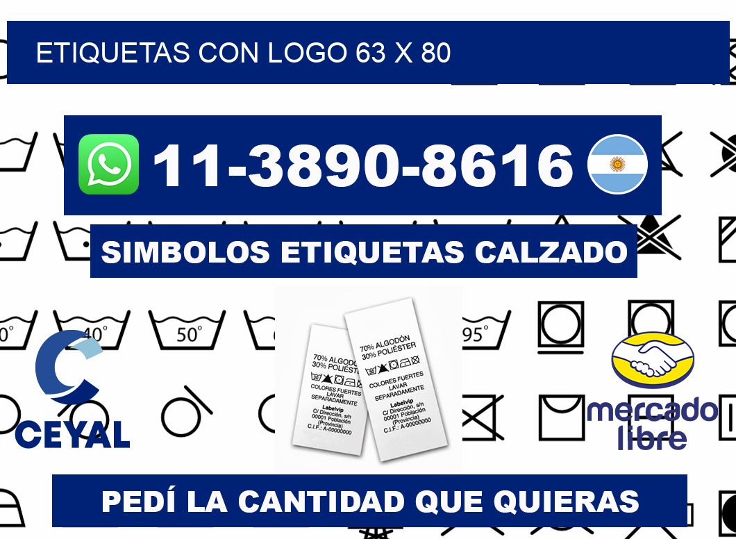 Etiquetas con logo 63 x 80