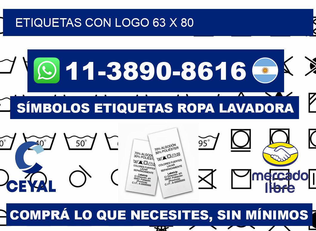Etiquetas con logo 63 x 80
