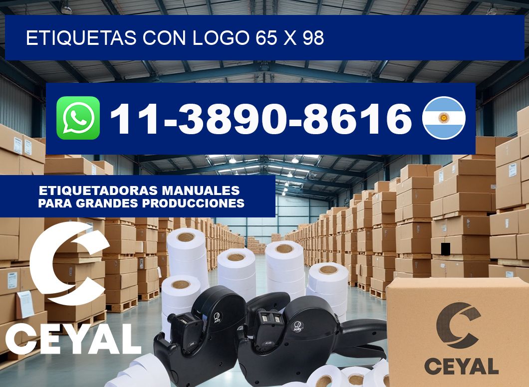 Etiquetas con logo 65 x 98
