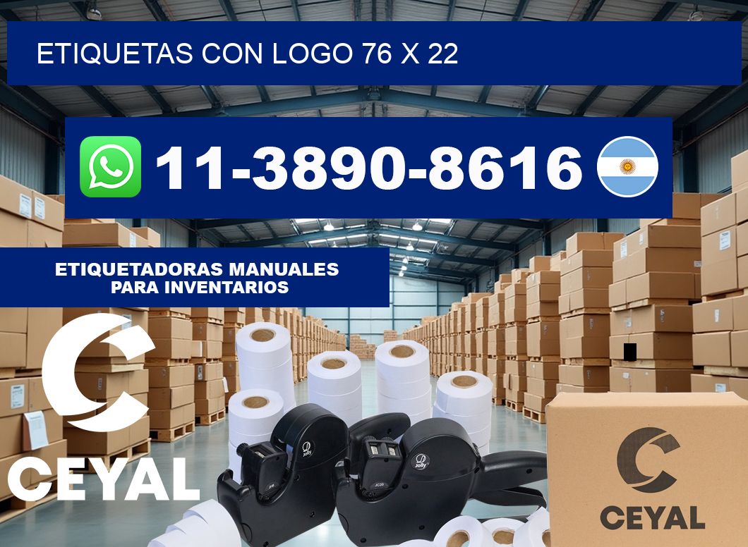 Etiquetas con logo 76 x 22