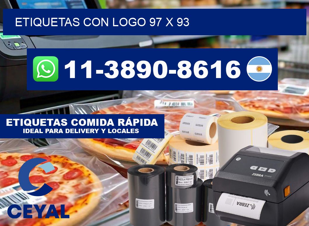 Etiquetas con logo 97 x 93