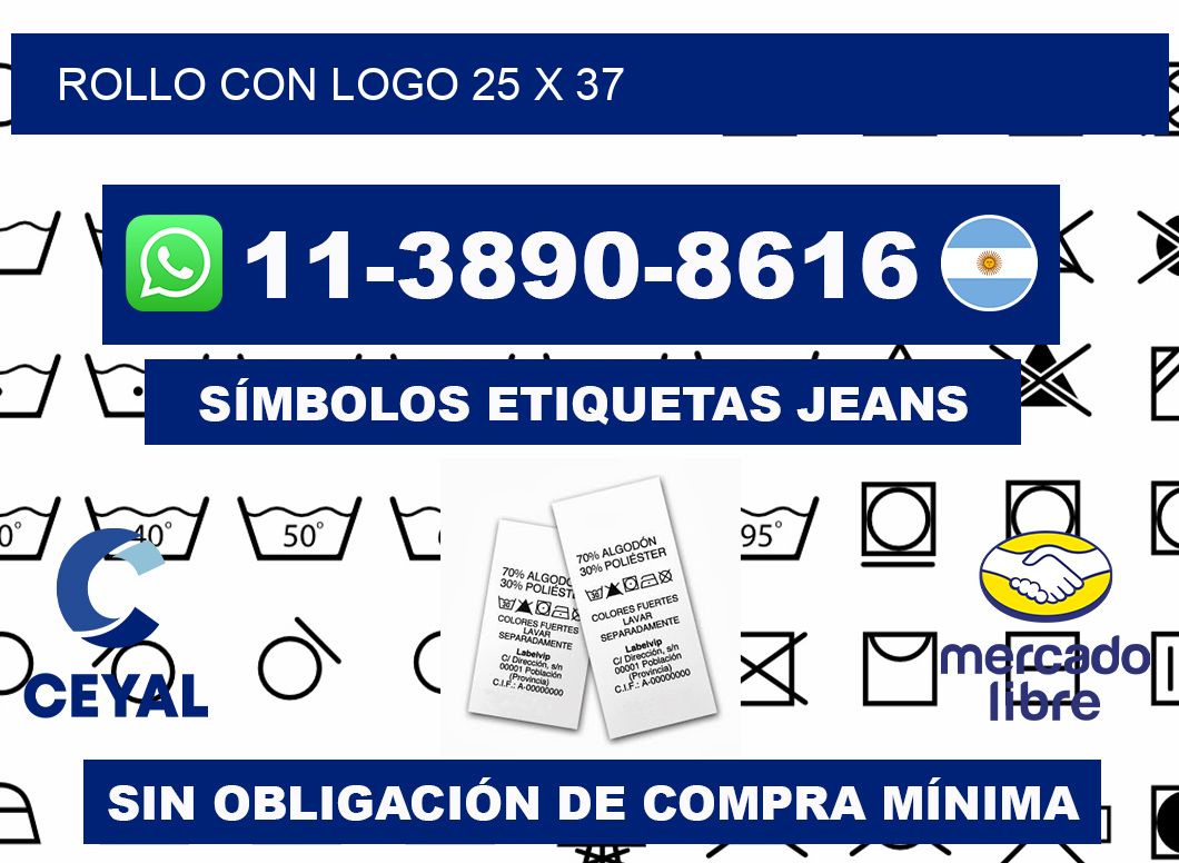 Rollo con logo 25 x 37