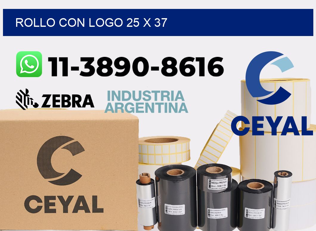 Rollo con logo 25 x 37