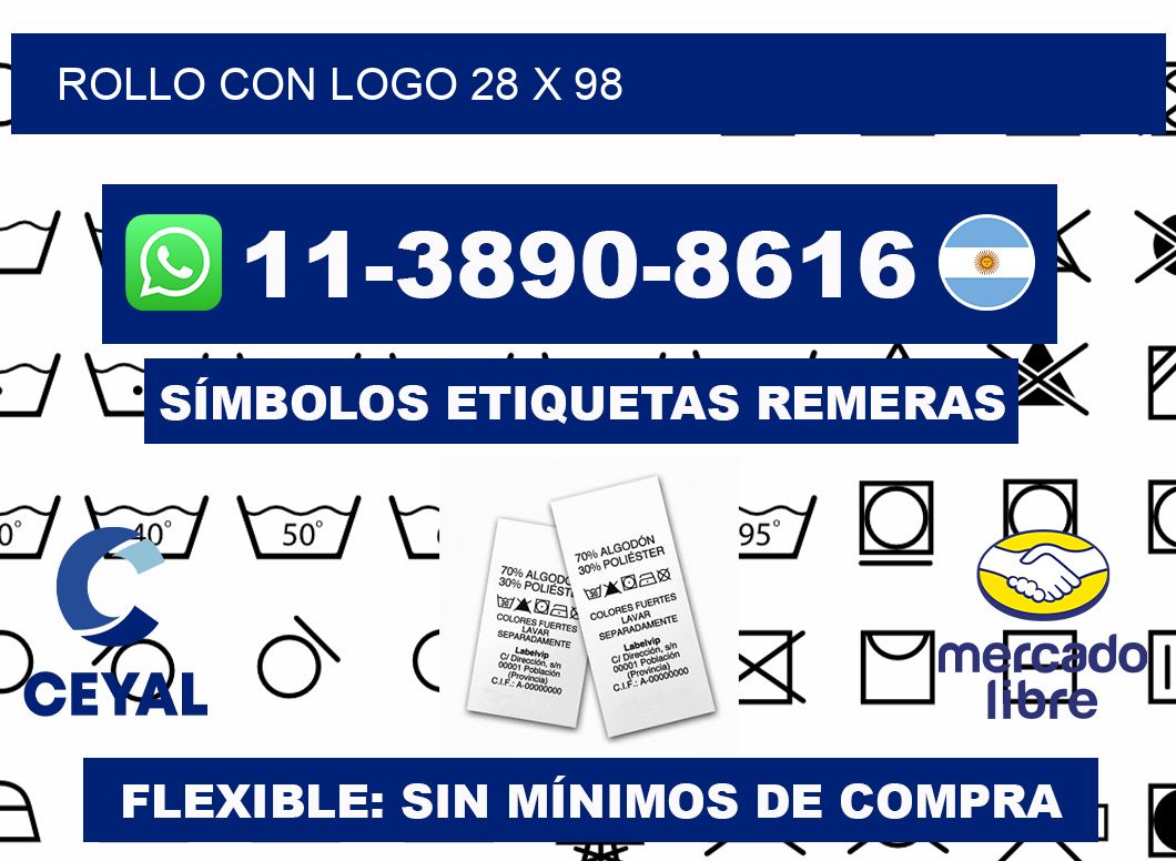 Rollo con logo 28 x 98