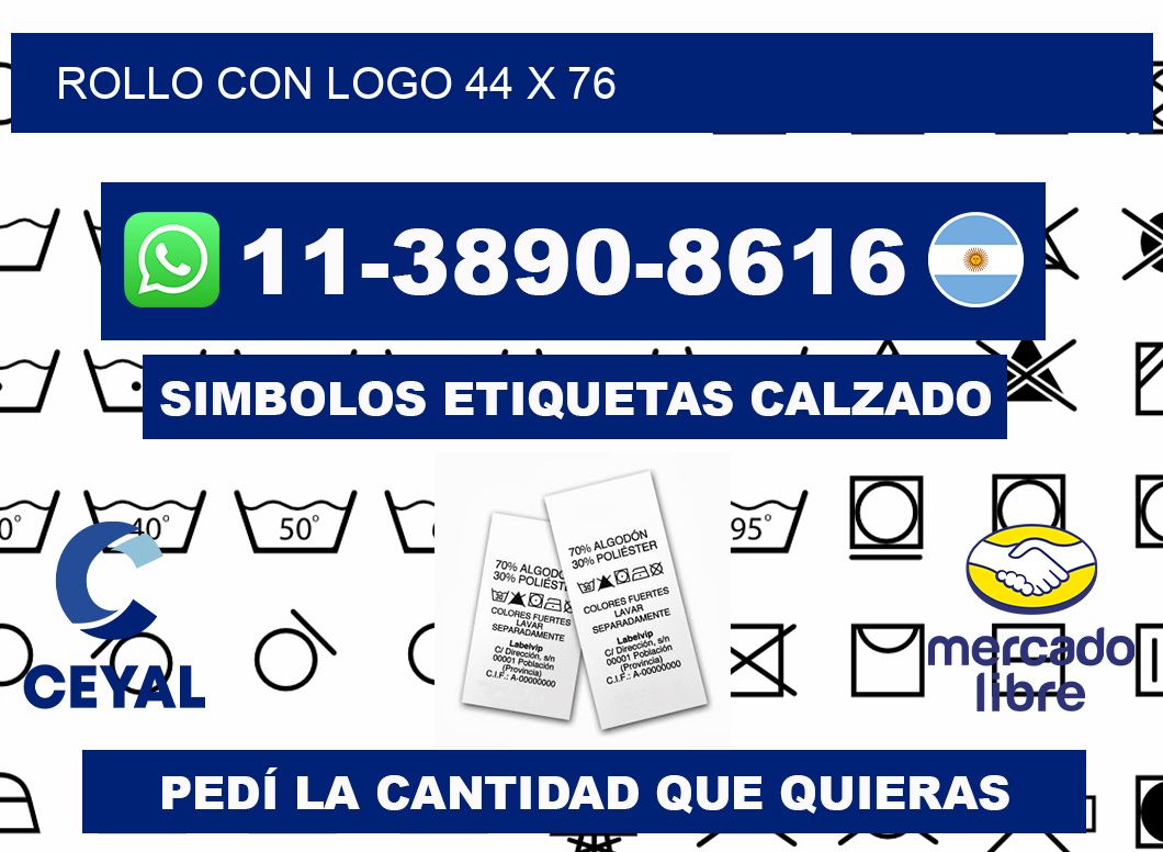 Rollo con logo 44 x 76