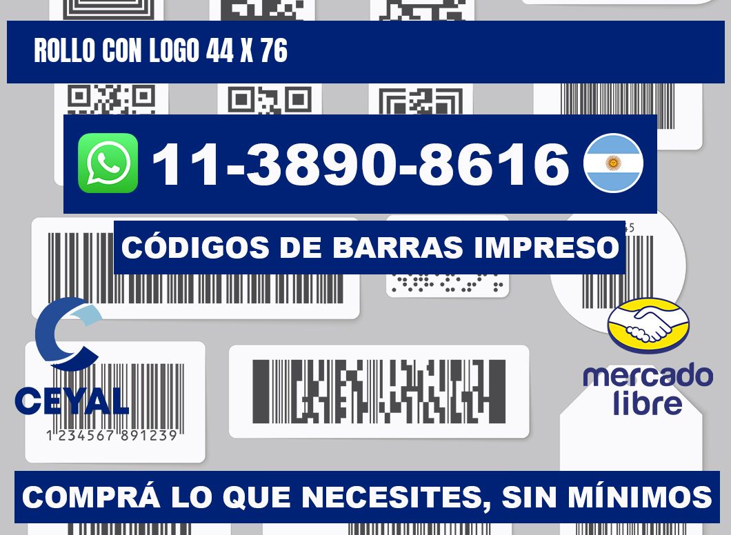 Rollo con logo 44 x 76
