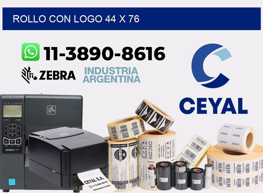 Rollo con logo 44 x 76