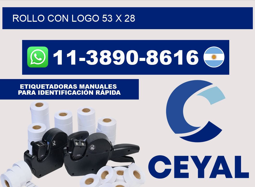 Rollo con logo 53 x 28