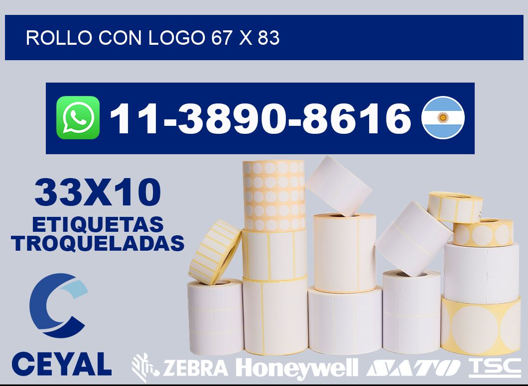 Rollo con logo 67 x 83