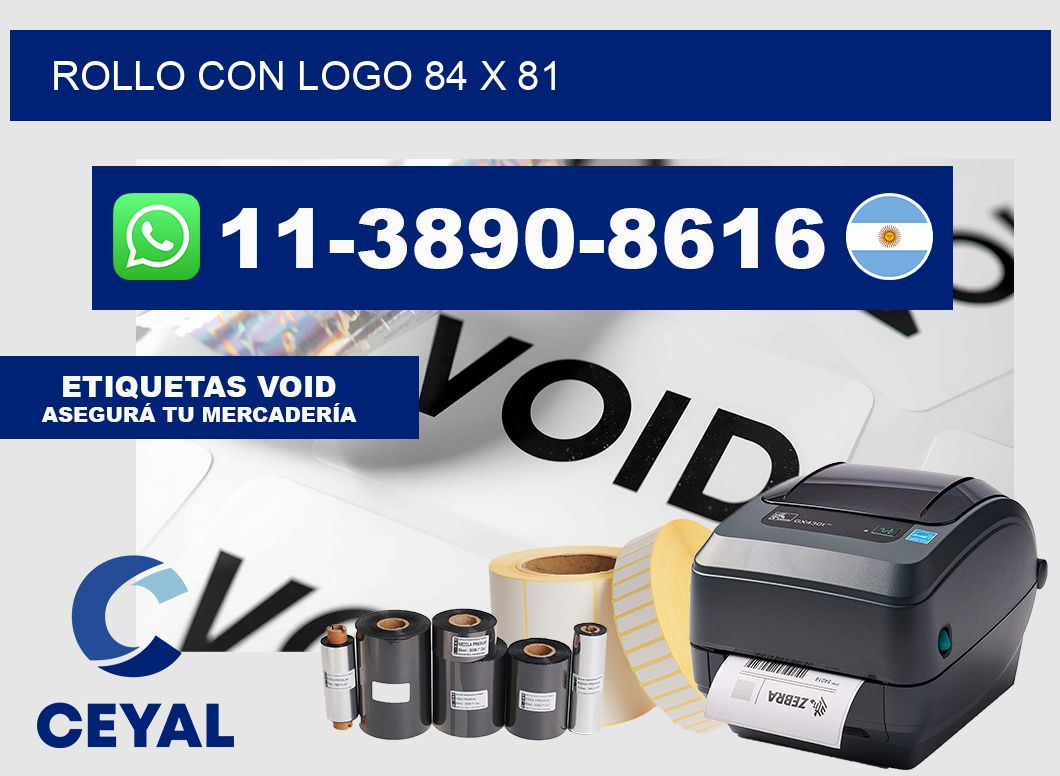 Rollo con logo 84 x 81