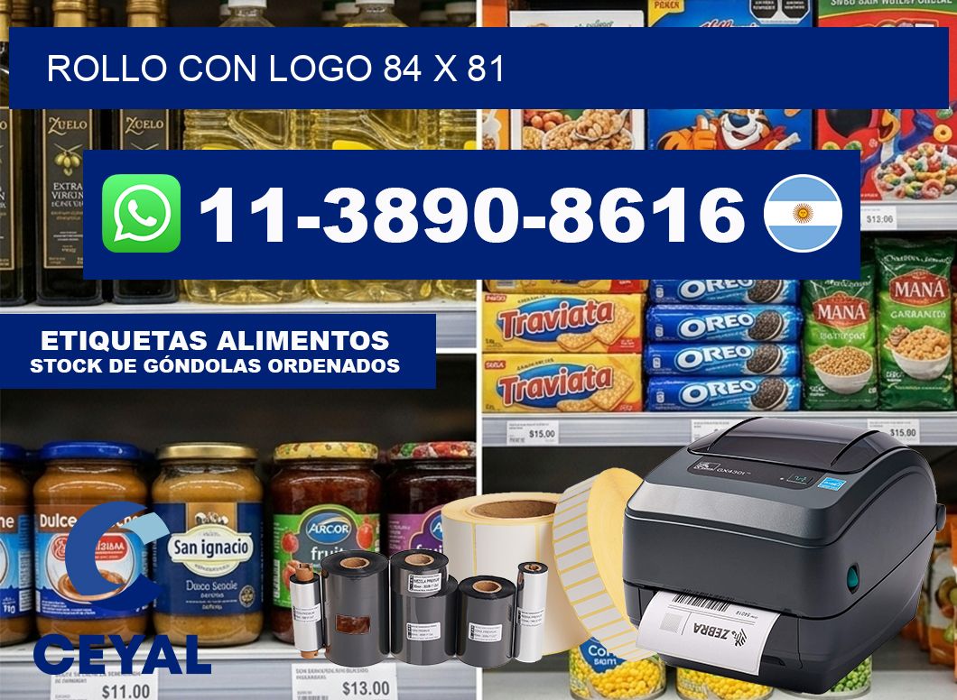 Rollo con logo 84 x 81