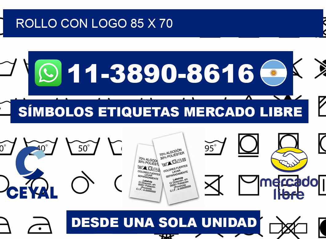 Rollo con logo 85 x 70