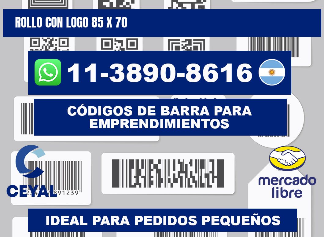 Rollo con logo 85 x 70