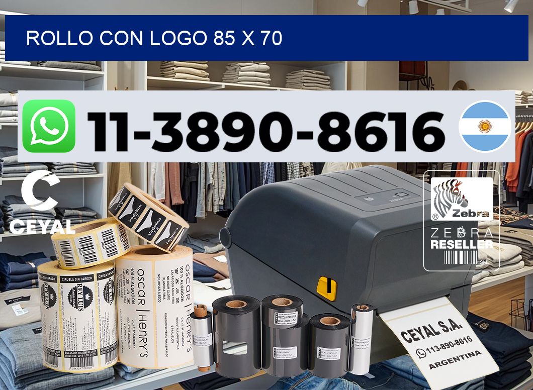 Rollo con logo 85 x 70