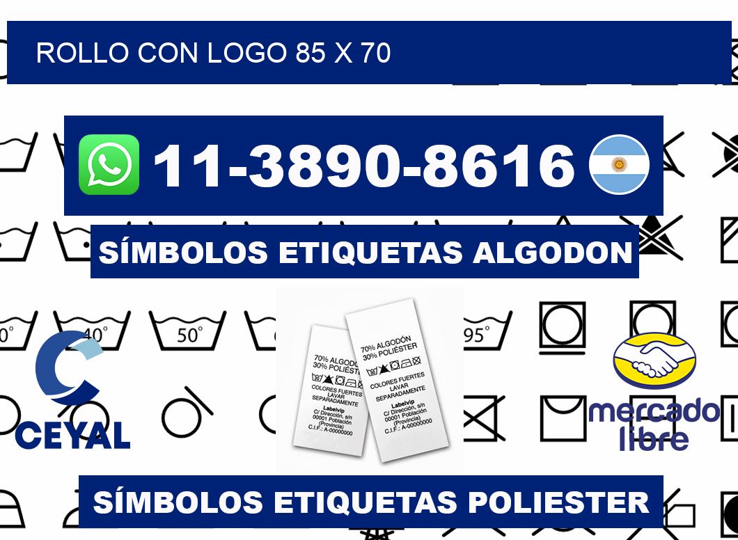 Rollo con logo 85 x 70