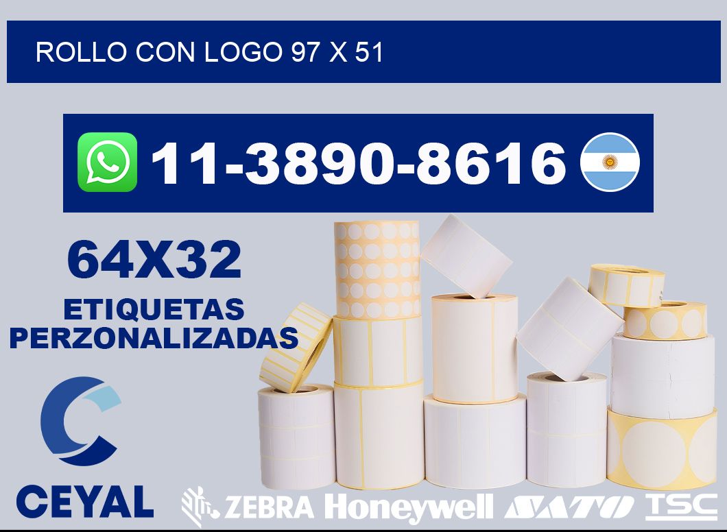Rollo con logo 97 x 51