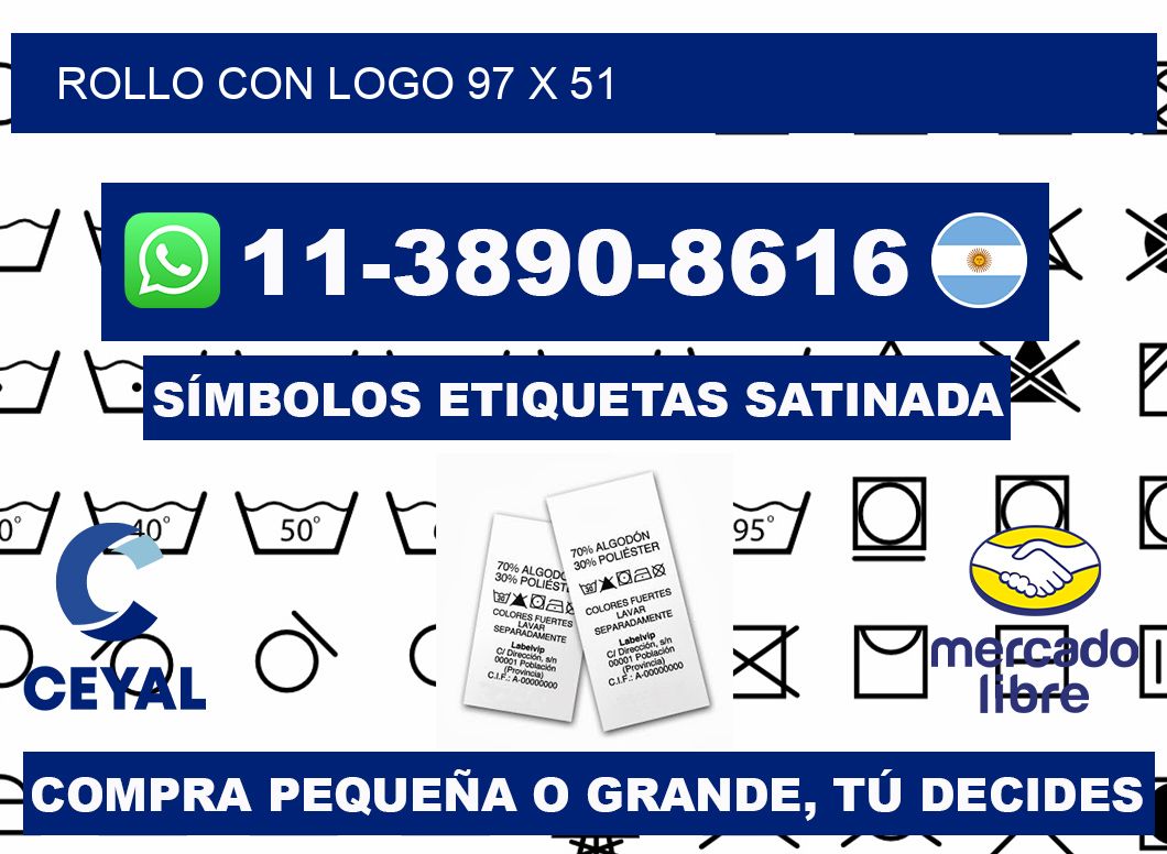 Rollo con logo 97 x 51