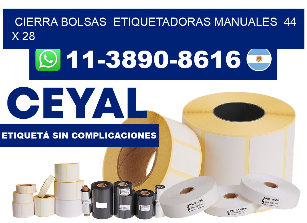 cierra bolsas  Etiquetadoras Manuales  44 x 28
