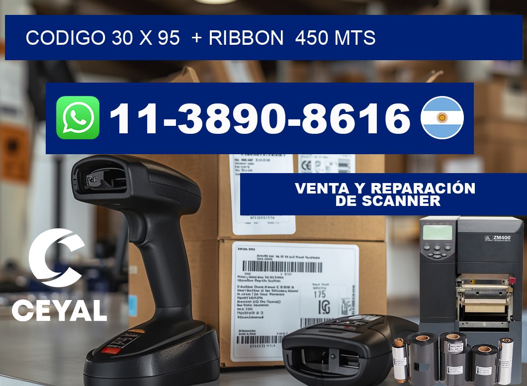 codigo 30 x 95  + ribbon  450 mts