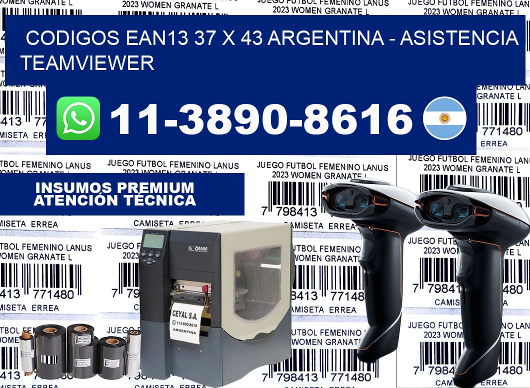 codigos ean13 37 x 43 argentina – asistencia teamviewer
