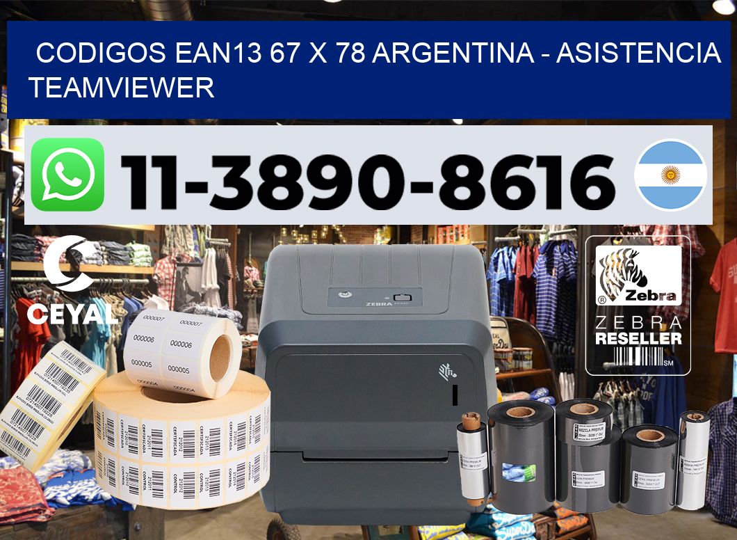 codigos ean13 67 x 78 argentina - asistencia teamviewer