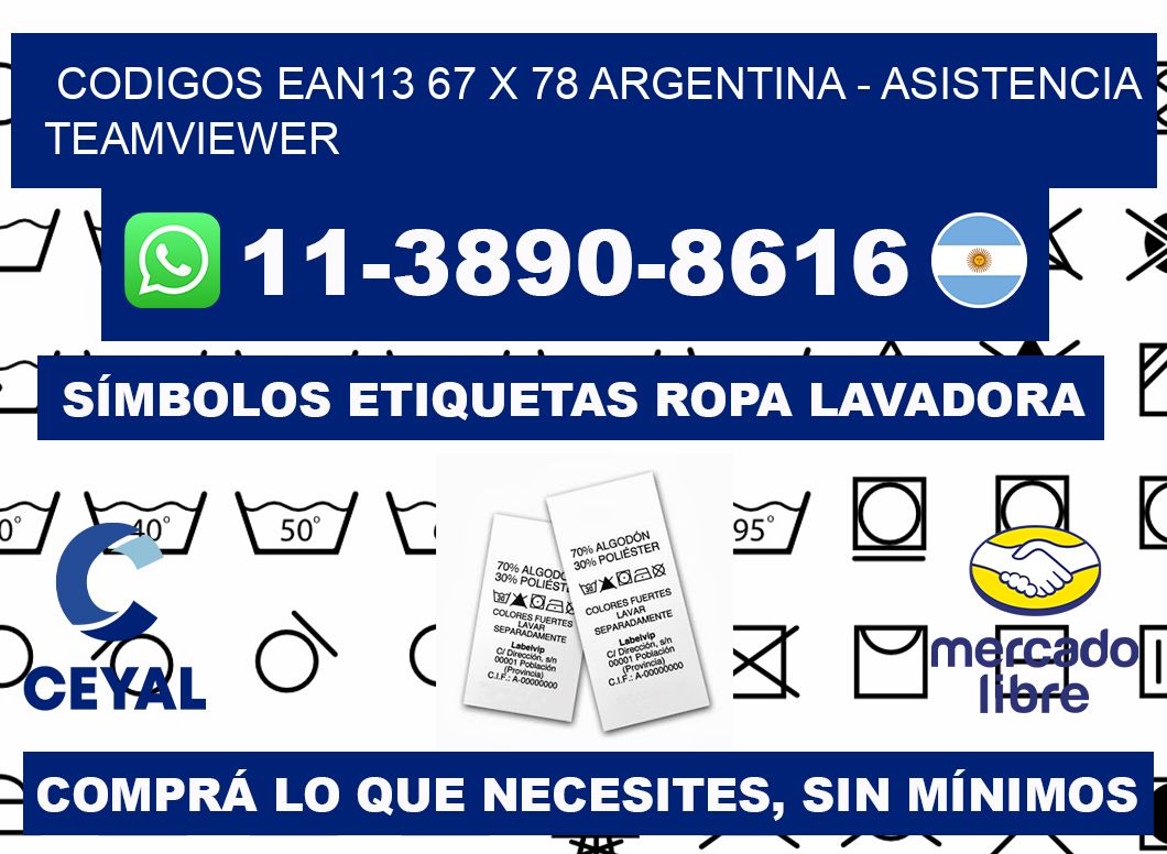 codigos ean13 67 x 78 argentina - asistencia teamviewer