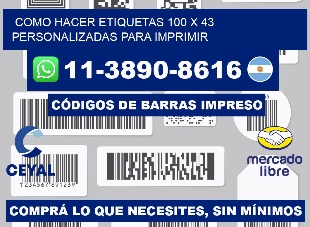 como hacer etiquetas 100 x 43 personalizadas para imprimir