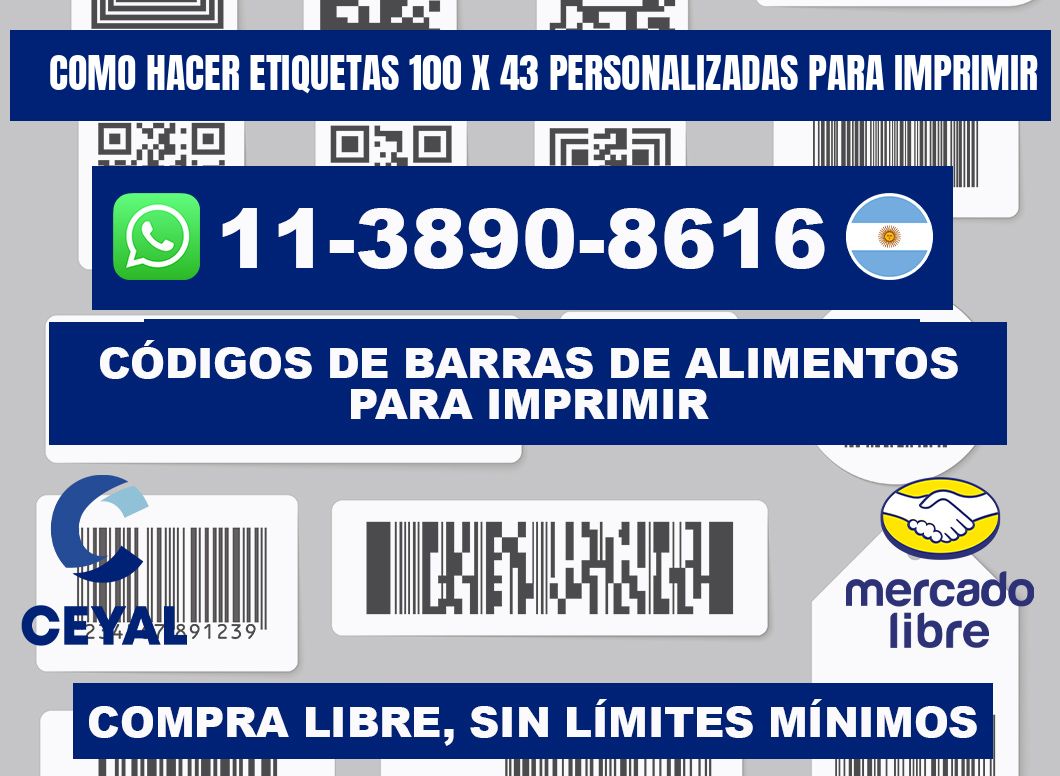 como hacer etiquetas 100 x 43 personalizadas para imprimir