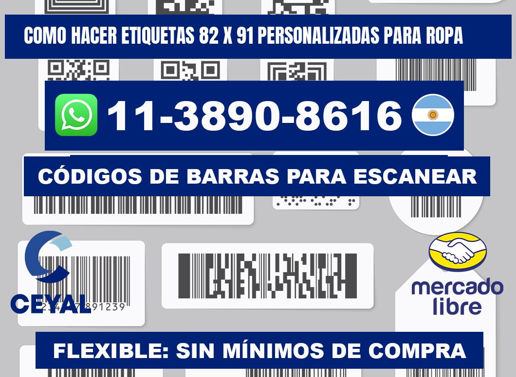 como hacer etiquetas 82 x 91 personalizadas para ropa