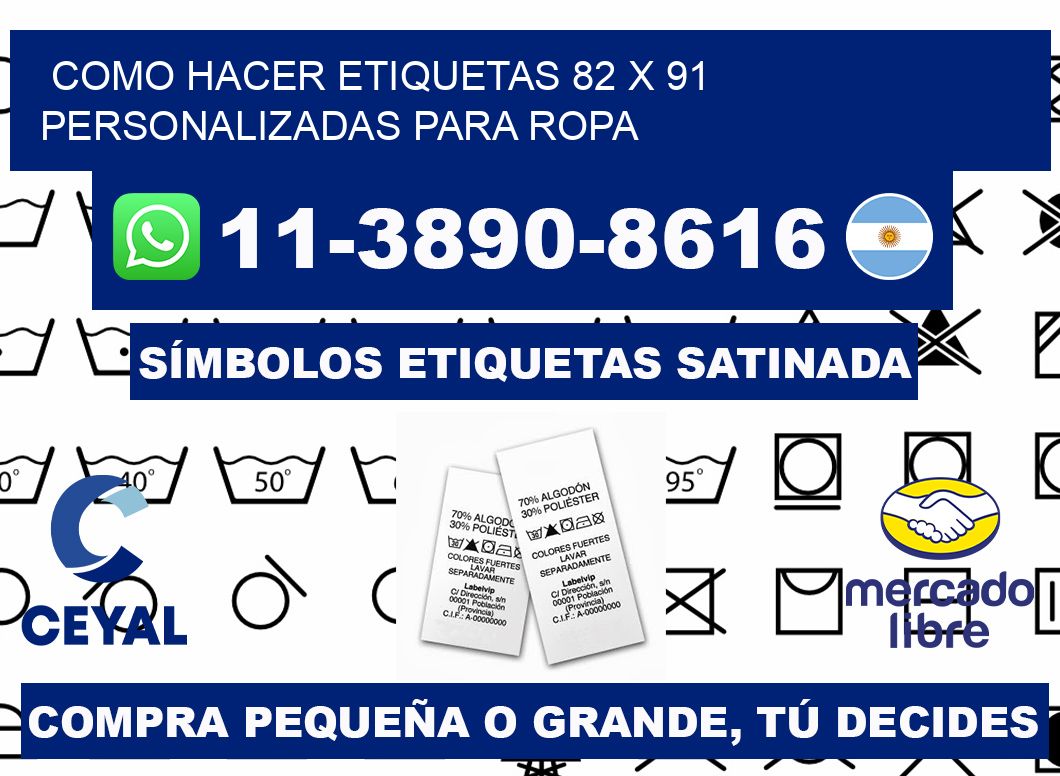 como hacer etiquetas 82 x 91 personalizadas para ropa