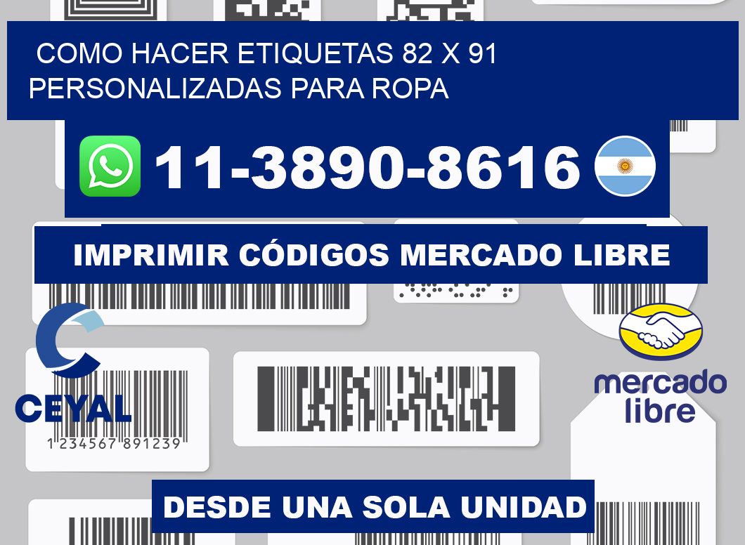 como hacer etiquetas 82 x 91 personalizadas para ropa