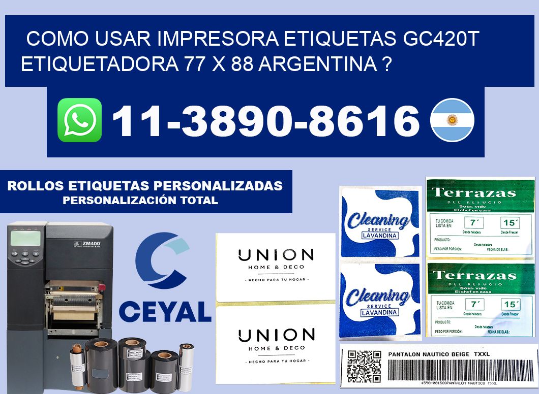 como usar impresora etiquetas gc420t etiquetadora 77 x 88 argentina ?