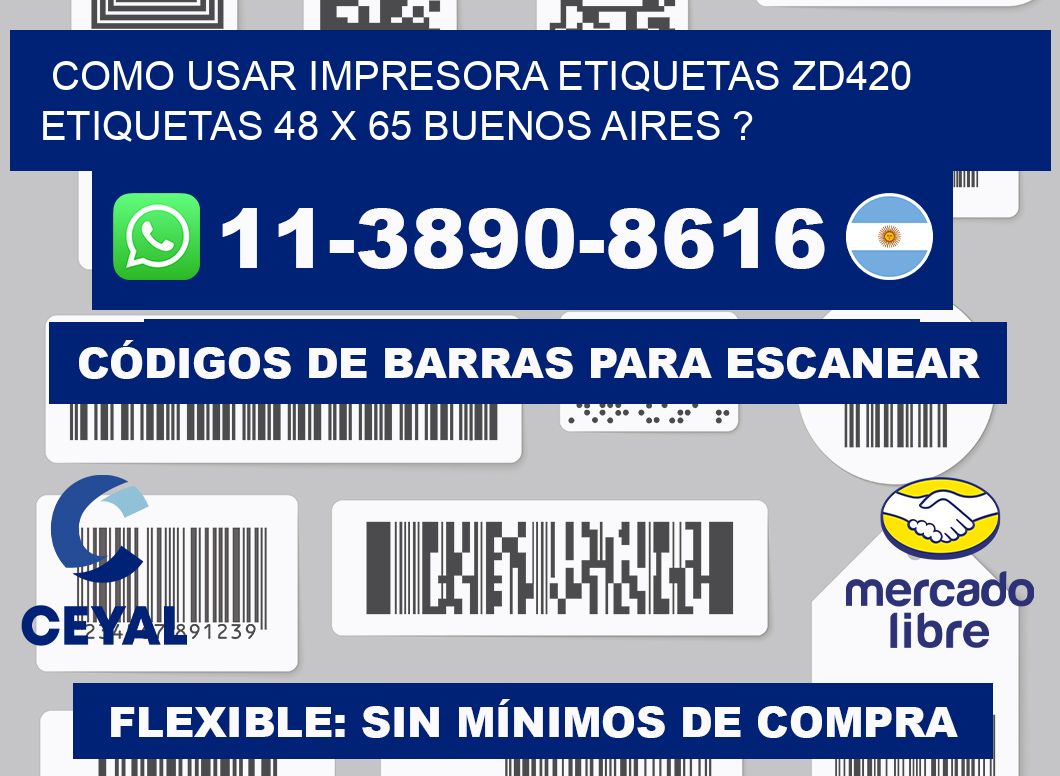 como usar impresora etiquetas zd420 etiquetas 48 x 65 Buenos Aires ?