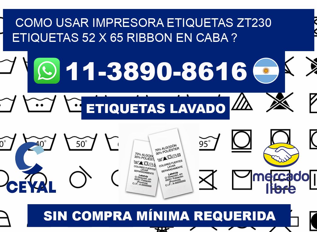 como usar impresora etiquetas zt230 etiquetas 52 x 65 ribbon en CABA ?