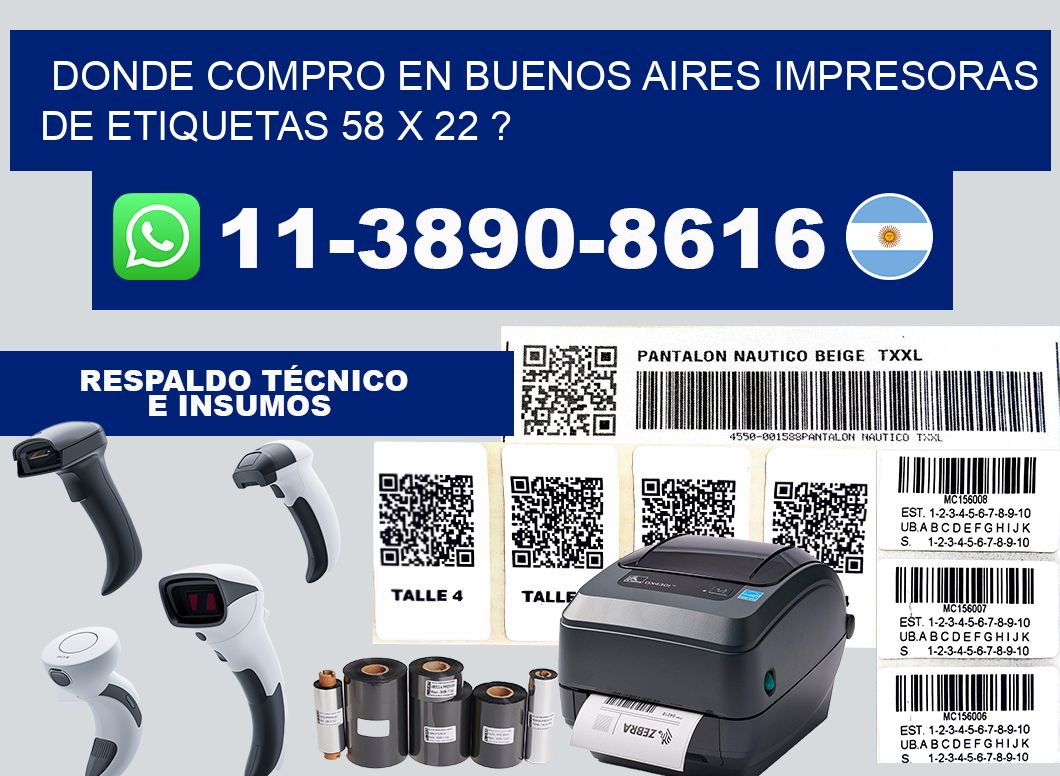 donde compro en buenos aires impresoras de etiquetas 58 x 22 ?