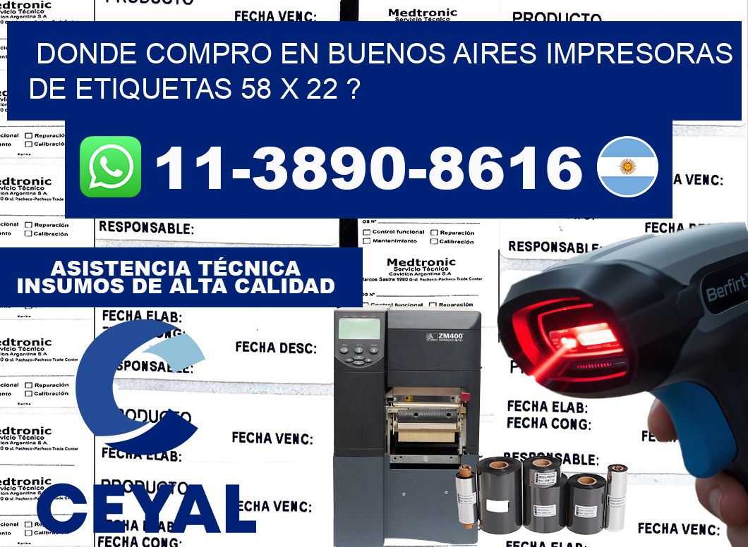 donde compro en buenos aires impresoras de etiquetas 58 x 22 ?