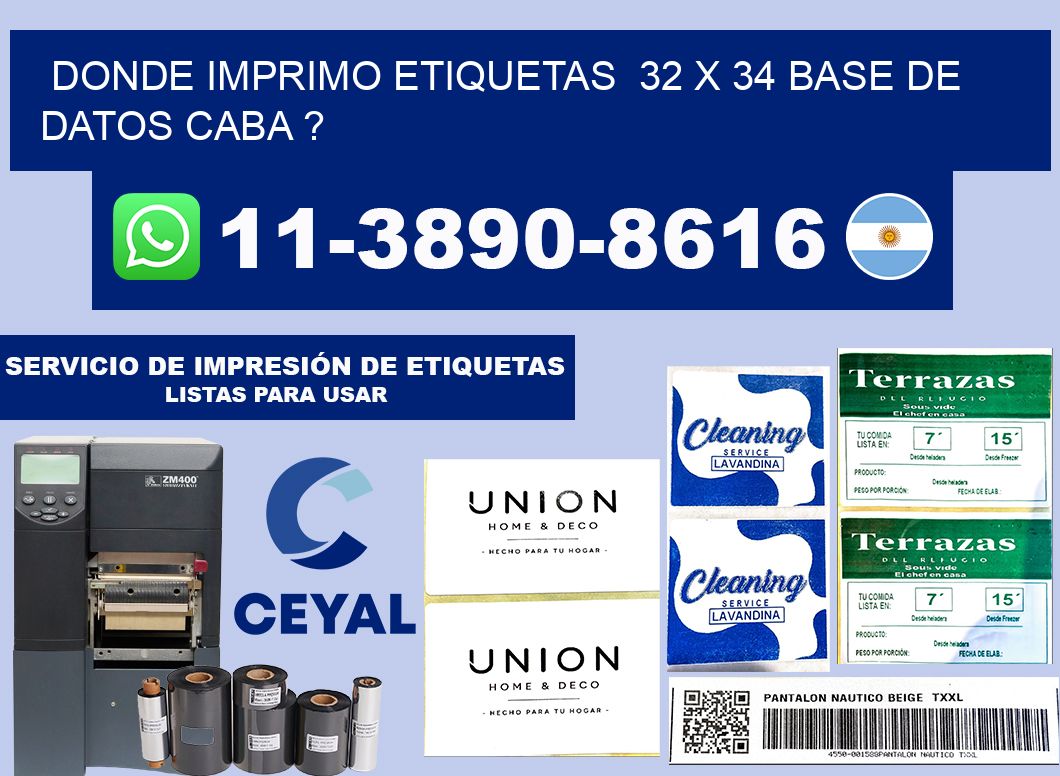 donde imprimo etiquetas  32 x 34 base de datos CABA ?