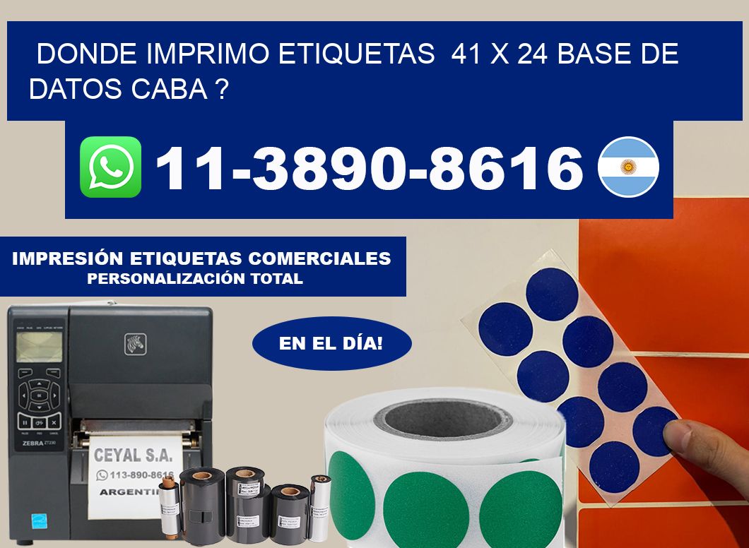 donde imprimo etiquetas  41 x 24 base de datos CABA ?