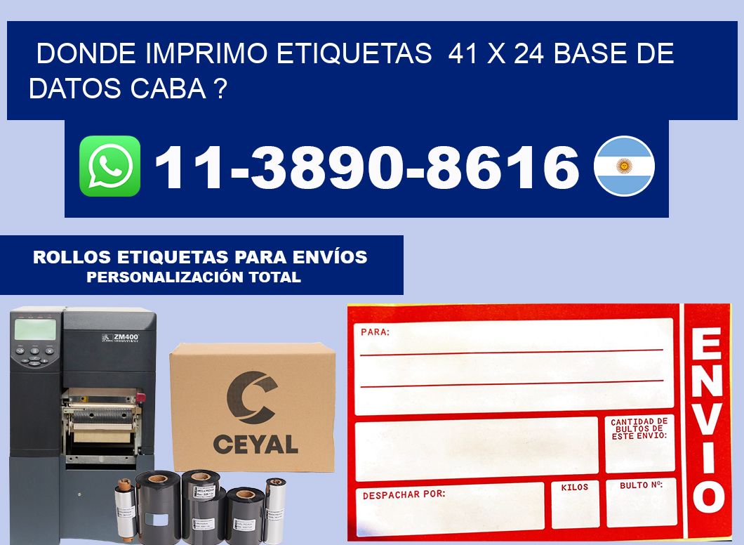 donde imprimo etiquetas  41 x 24 base de datos CABA ?