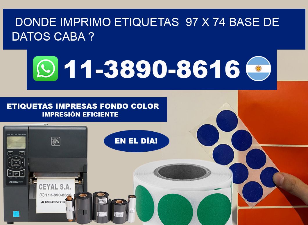 donde imprimo etiquetas  97 x 74 base de datos CABA ?