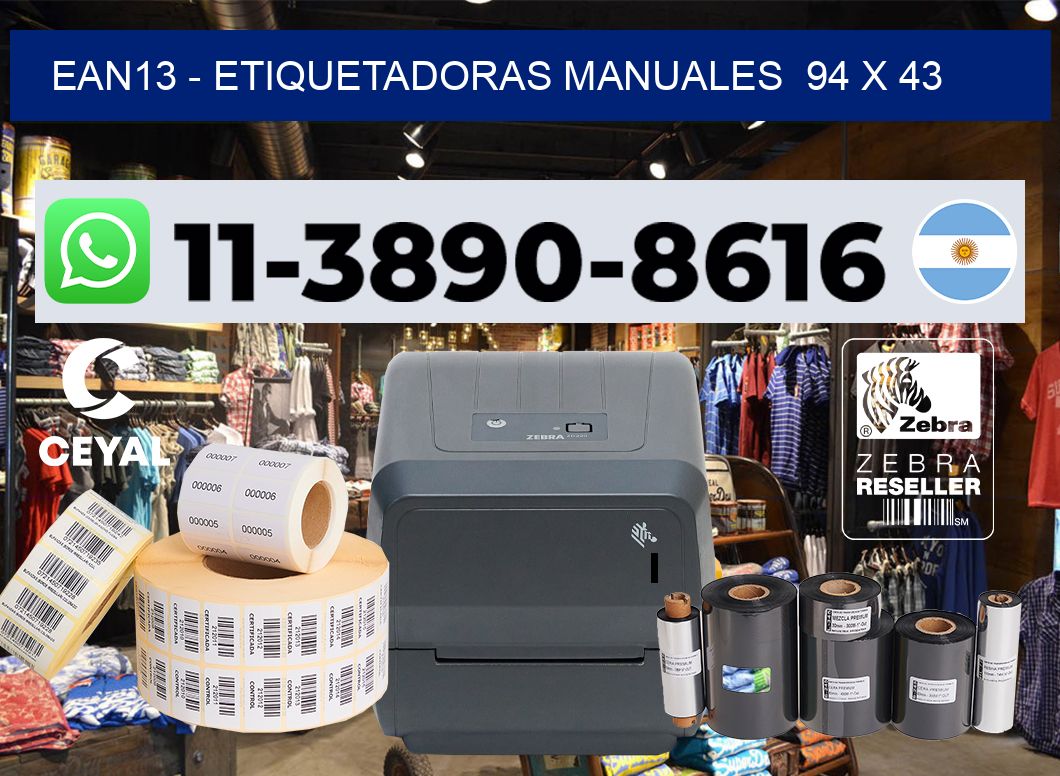 ean13 - Etiquetadoras Manuales  94 x 43