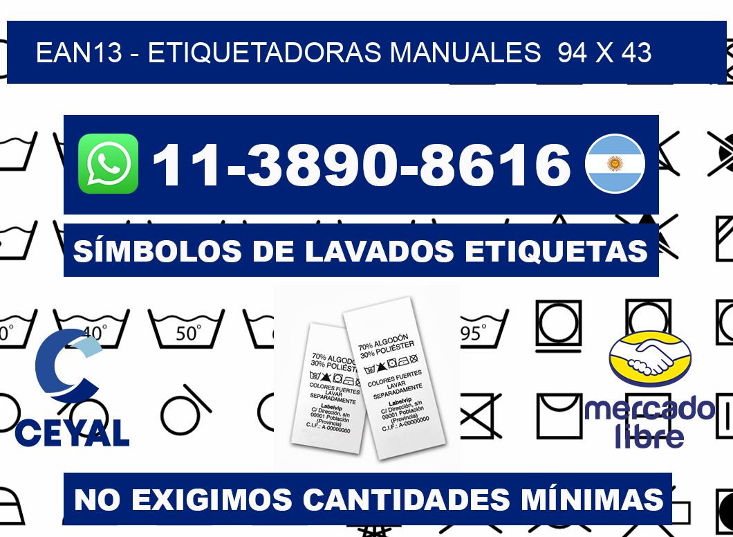 ean13 - Etiquetadoras Manuales  94 x 43