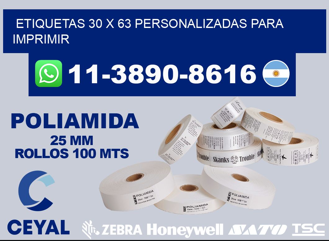 etiquetas 30 x 63 personalizadas para imprimir